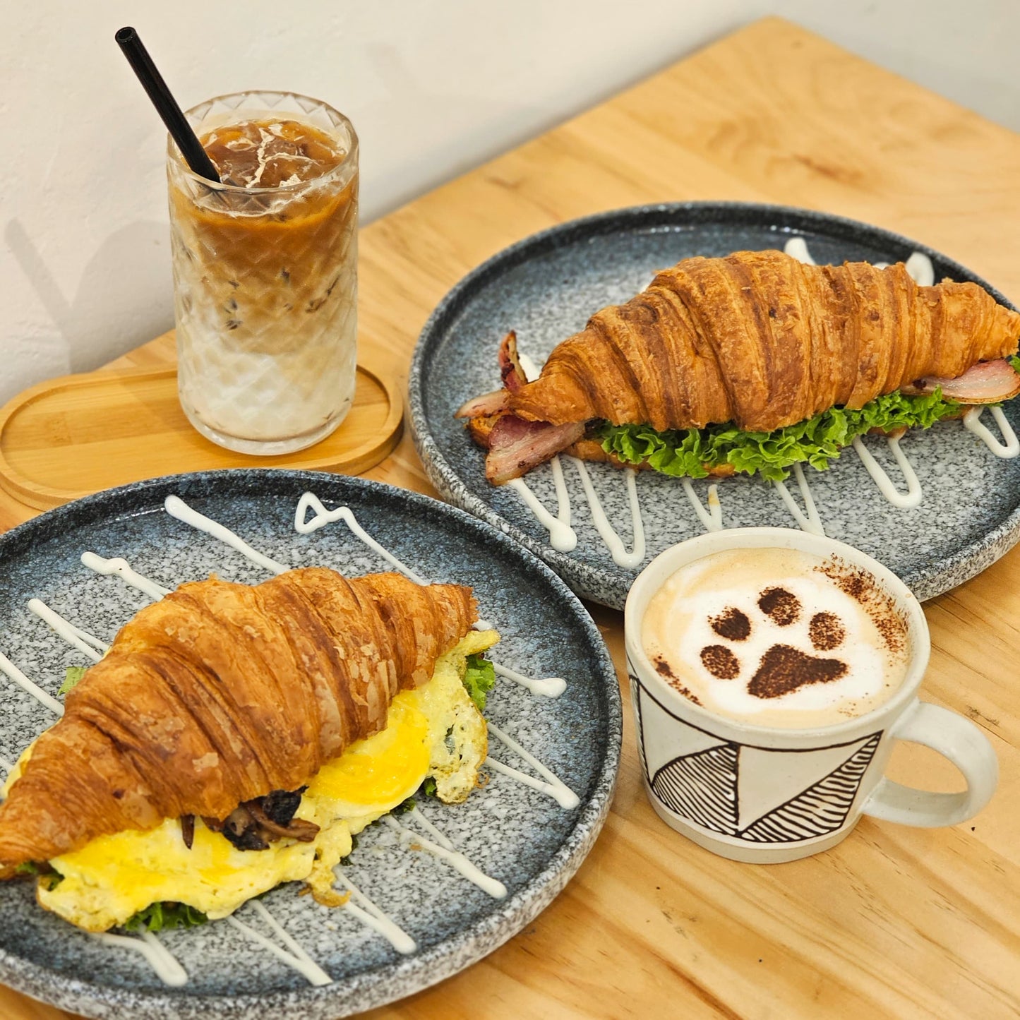 2 Croissants with Coffee