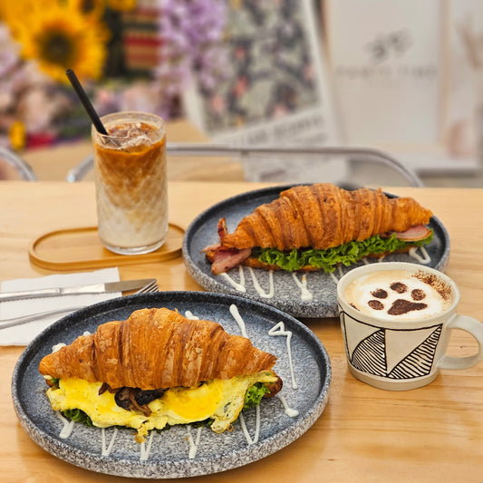 2 Croissants with Coffee