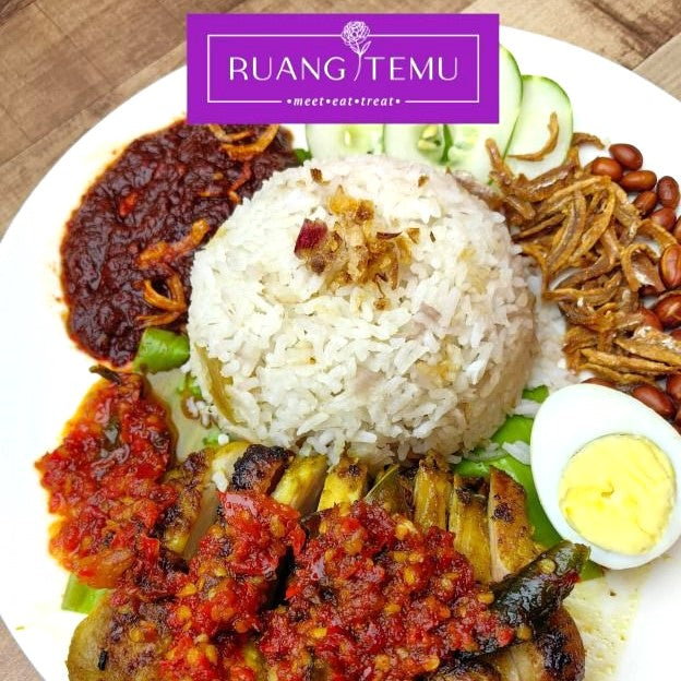 2 Nasi Lemak Ayam Panggang with Teh Tarik