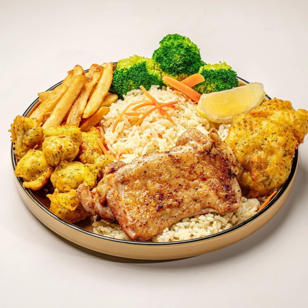 Single platters with drink