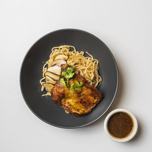 3 Assorted Pasta with Smoked Chicken Chop