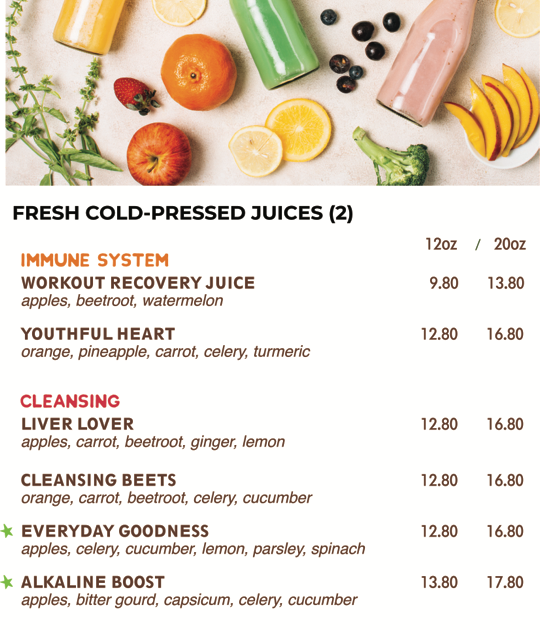 3 bottles of Cold Pressed Detox Juices 330ml of your choice Terer